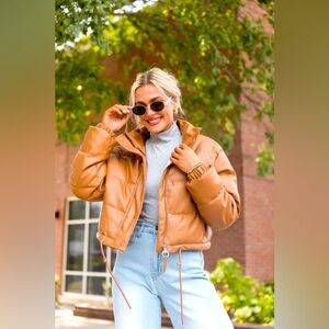 NWOT Aubrey Moto Puffer Jacket